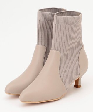 ANY SIS 【23.0~24.5cm】リブポインテッド ブーツ グレージュ