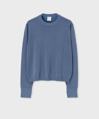 Paul Smith ソフト クロップド ラメ ニット グレイッシュブルー