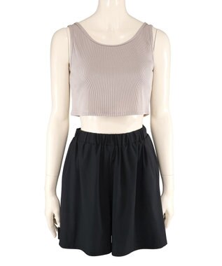 San-ai Resort（三愛水着楽園） ★新色ブラック×ライトグレー入荷【UPF50＋】シャツ・ショートパンツ付き４点セット　9M・11L　【San-ai Resort（サンアイリゾート）】 ブラック×ライトグレー