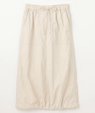 ANY L 【ウエストゴム】撥水ナイロンベイカースカート エクリュ
