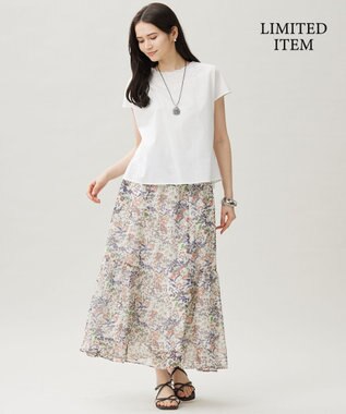 自由区 S 【WEB限定・接触冷感・洗える】エンブロイダリーローンプルオーバー ブラウス オフ