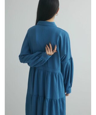 Green Parks armonia. ジャガードシャツワンピース Blue