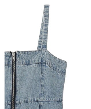 Green Parks ・ＥＬＥＮＣＡＲＥ　ＤＵＥ　デニム　Ｗ　ＺＩＰジャンスカ Light Indigo