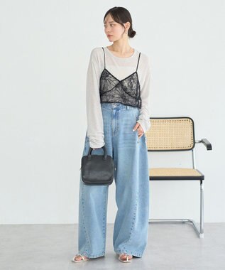 earth music&ecology シアーワッフルプルオーバー Gray