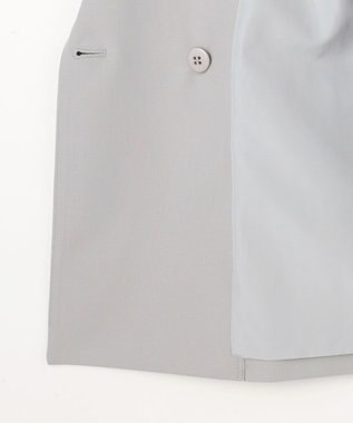 ANY L イージーケアライトストレッチダブルテーラードジャケット ライトグレー