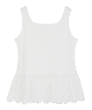 earth music&ecology コットンレースヘムインナー Off White