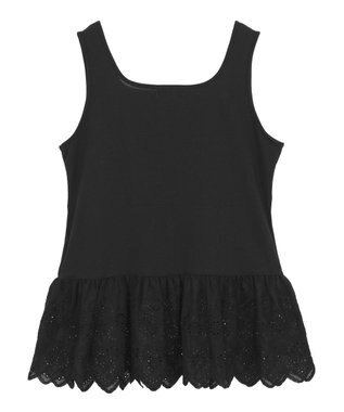 earth music&ecology コットンレースヘムインナー Black