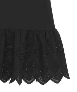 earth music&ecology コットンレースヘムインナー Black