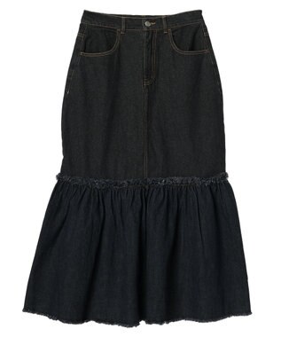 Green Parks ・Ｄｏｕｂｌｅ　Ｆｌａｇｓ　キリカエデニムスカート Black