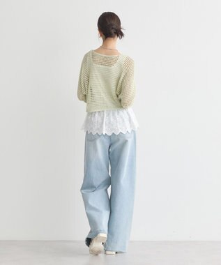 earth music&ecology コットンレースヘムインナー Off White