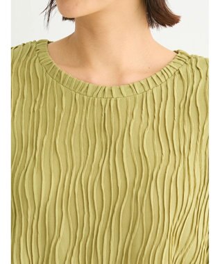 Green Parks カットジャガード裾ドッキングプルオーバー Green