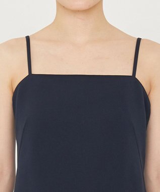 uncrave 【防シワ・洗濯機洗い可】ウォッシャブルダブルクロス キャミワンピース（uncrave STANDARD） ネイビー