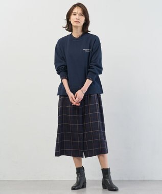 J.PRESS LADIES S 【WEB限定】ロゴ裏毛 スウェット ネイビー系