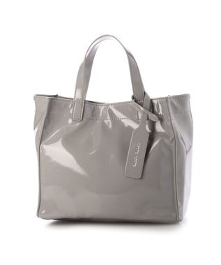 UNBILLION カシュカシュ cachecache / ソフトエナメルスクエア手提げトートS ライトグレー