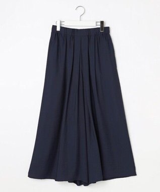 自由区 S 【カタログ掲載・ご好評アイテム・累計2500本・新色追加・ウエストゴム・セットアップ対応】エアリーツイルキュロット パンツ ネイビー