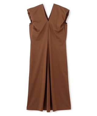 BEIGE， 【洗える】SCALA / コットンリネンボリュームスリーブワンピース Brown