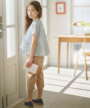 組曲 KIDS 【110-140㎝】バックリボンクロップド パンツ ベージュ系