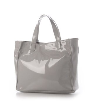 UNBILLION カシュカシュ cachecache / ソフトエナメルスクエア手提げトートS ライトグレー