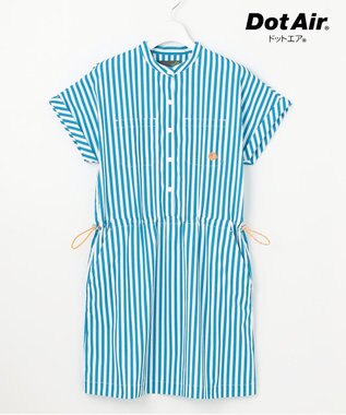 PW CIRCULUS 【高通気 / 軽撥水 / 軽量のDotAir 使用】【WOMEN】ストライプ柄ワンピ サックスブルー系2