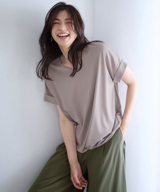 ANY カシュクールTシャツ ベージュ