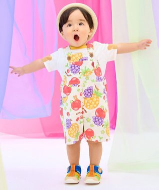 MIKI HOUSE HOT BISCUITS 【44-48cm】 麦わら風 くまみみ ハット ベージュ