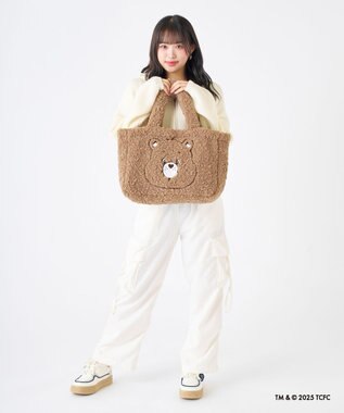 MOONBAT Care Bears(ケアベア) ボアバッグ B4サイズ 手洗い可能 ファイファー モカブラウン