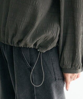 Green Parks 裾ドロスト表面長袖プルオーバー Gray