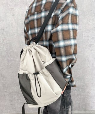 WEGO 【ユニセックス着用ITEM】メッシュポケットナップサック グレーその他