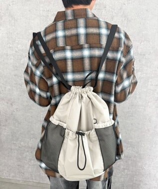 WEGO 【ユニセックス着用ITEM】メッシュポケットナップサック グレーその他