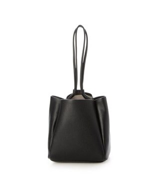 UNBILLION カシュカシュ cachecache / シュリンク合皮ワンハンドル手提げ ブラック