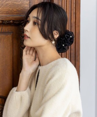 ANY SIS フリル シュシュ ブラック