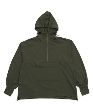 WEGO 【UVカット/吸水速乾/水陸両用/ラッシュガード】ハーフジップアノラックパーカー カーキ
