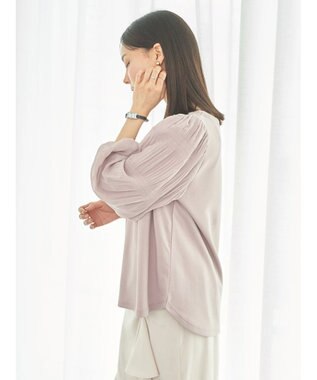 earth music&ecology マジョリカプリーツプルオーバー Pink Beige