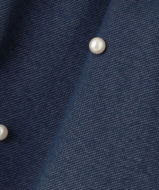 ANY KIDS パール×デニムニットスカッツ ネイビー