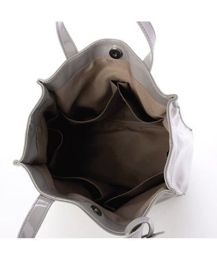 UNBILLION カシュカシュ cachecache / ソフトエナメルスクエア手提げトートS ライトグレー