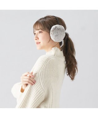 MOONBAT ふわもこ ハスキーモチーフ イヤマフ グレー