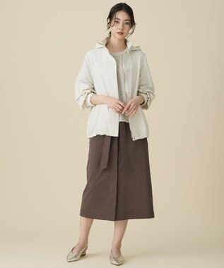 自由区 L 【セットアップ対応】ワッシャーカットジャカード ブラウス ベージュ