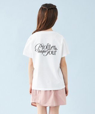 UNFILO 【110-150cm】CLEAN Tee(UNISEX) オフ[ブラックロゴ2]