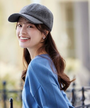 Tiaclasse も​こも​こブークレキャップ チャコールグレー