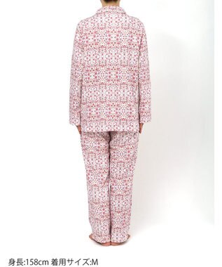 WACOAL ワコール_リラックス＆スリープ パジャマ 綿100%(本体) あったか 長袖 長ズボン ミントン レディース NDW459 /ワコール ホワイト