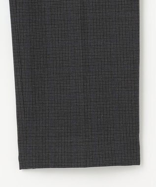 J.PRESS LADIES 【洗える】T/Rアルガンシルク チェック テーパード パンツ ライトグレー系3