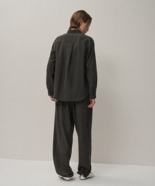 ATON SILK SUEDE | タックイージーパンツ CHARCOAL GRAY