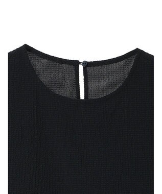 Green Parks 異素材レイヤードノースリーブブラウス Black