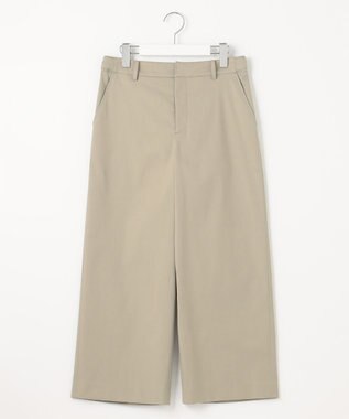 J.PRESS LADIES 【WEB限定カラーあり・セットアップ対応・洗える・撥水・防汚】コットンFITTYシャーク ワイド アンクル パンツ ライトグリーン系