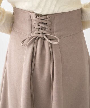 earth music&ecology バックレースアップスカート Beige