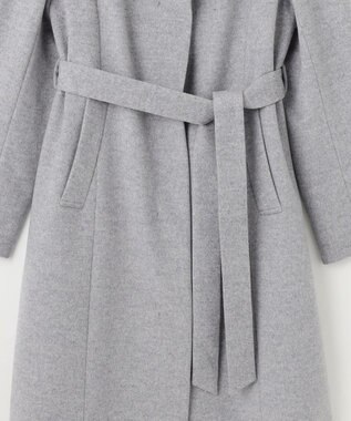 J.PRESS LADIES L Super150sAZAMIビーバー スタンドカラー コート グレー系