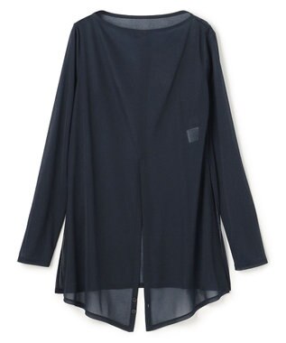 uncrave トリコットシフォン カシュクールトップス ネイビー