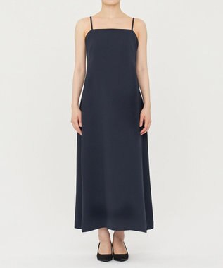 uncrave 【防シワ・洗濯機洗い可】ウォッシャブルダブルクロス キャミワンピース（uncrave STANDARD） ネイビー