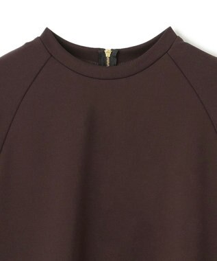 UNFILO BEAUTY FORM JERSEY Light バックZIPトップス ブラウン