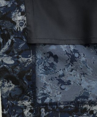 YECCA VECCA ジャガードナロースカート Navy